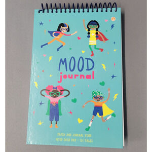 Mood Journal Book Children & Teens Express Emotions Hardcover Spiral 124 Pages